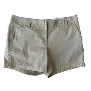 J. Crew Khaki Chino Broken-in Flat Front Shorts - Size 10